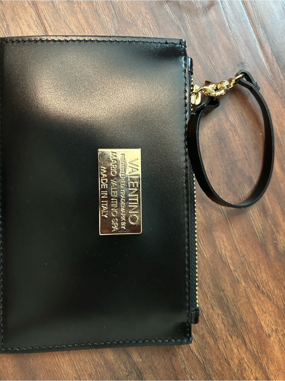 Valentino Black Leather Shoulder Bag with Gold Accent - Picture 4 of 9